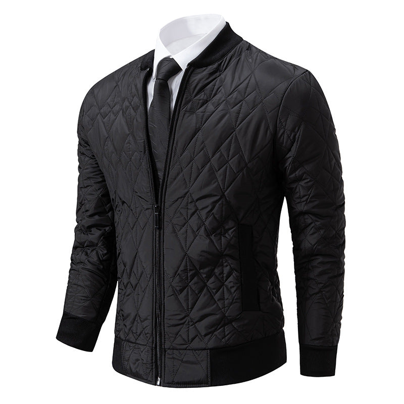 Herren gesteppte Freizeitjacke mit modischem Design und hohem Kragen ModeGeist