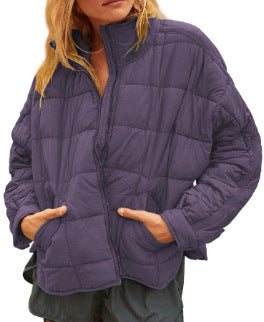 Damen Leichte Steppjacke mit hohem Kragen und praktischen Taschen ModeGeist