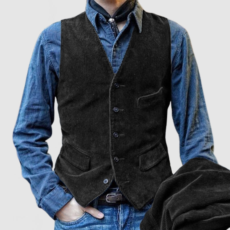 Herren elegante Weste aus Cord ModeGeist