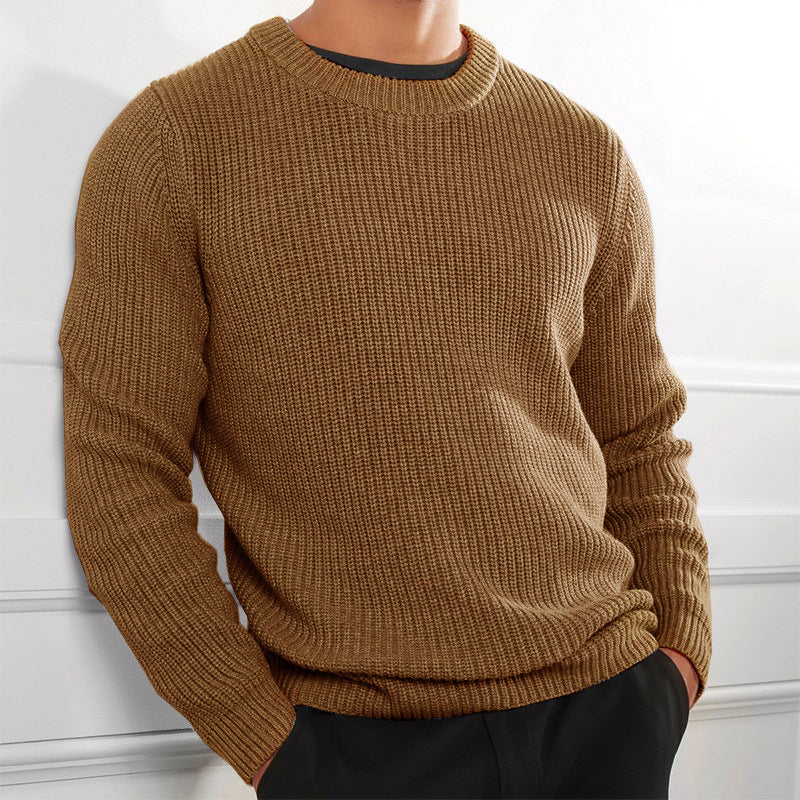 Herren Strickpullover mit strukturiertem Design und Rundhalsausschnitt ModeGeist
