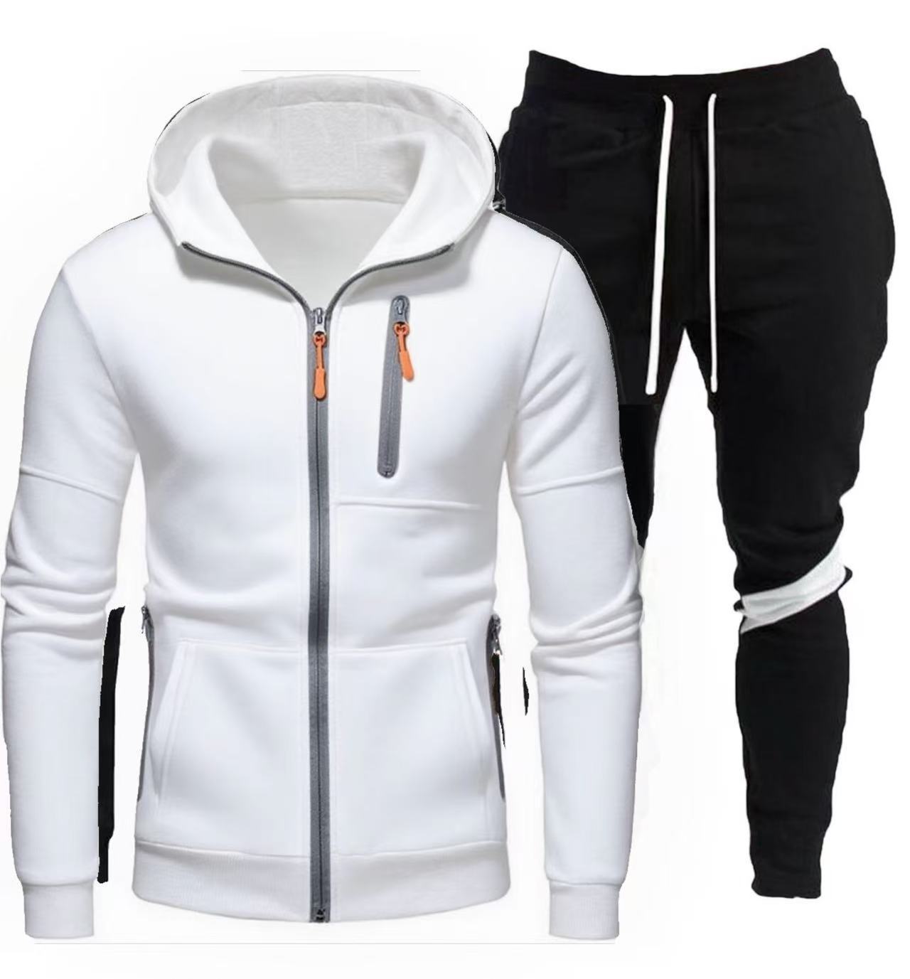 Herren sportliche Kapuzenjacke mit praktischem Reißverschluss und Jogginghose ModeGeist
