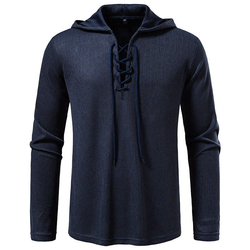 Herren Kapuzenpullover mit innovativer Schnürung und strukturiertem Design ModeGeist
