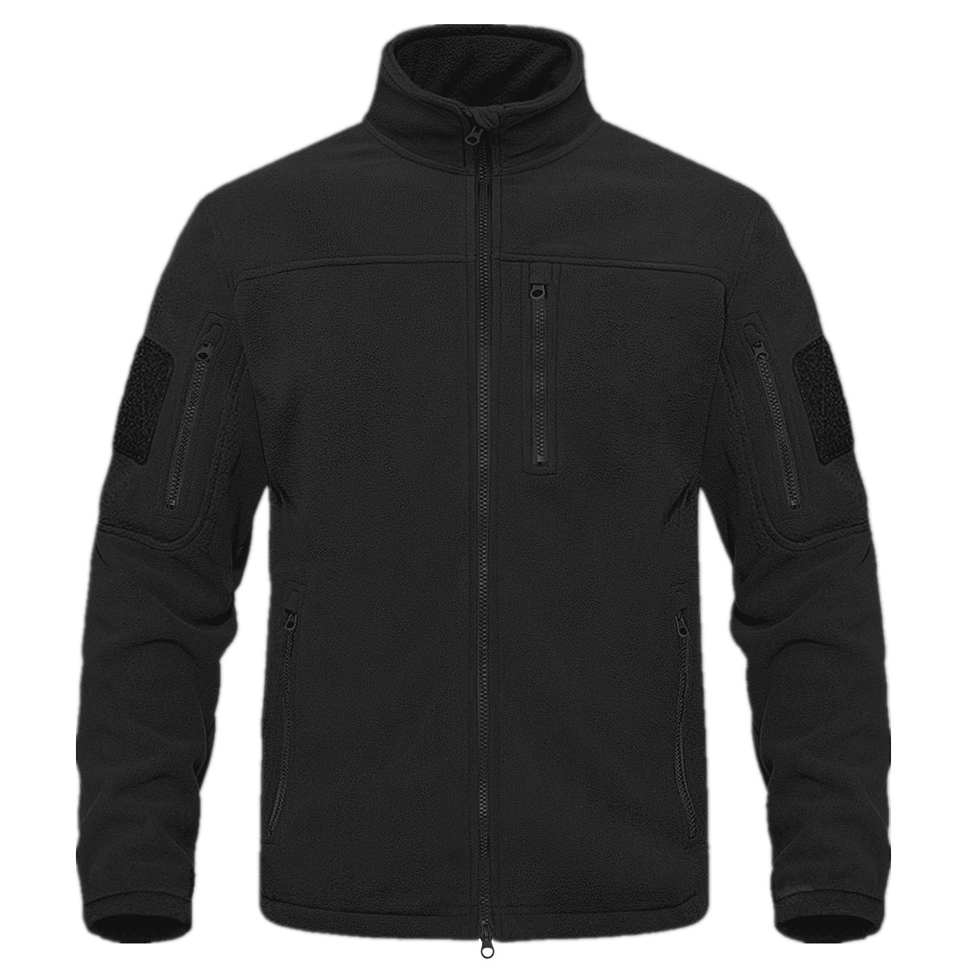 Herren Fleecejacke mit vielseitigen Taschen und hochschließendem Kragen ModeGeist