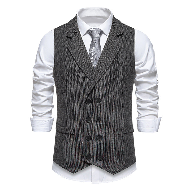 Herren Elegante Anzugweste mit klassischem Hahnentrittmuster und modernem Schnitt ModeGeist