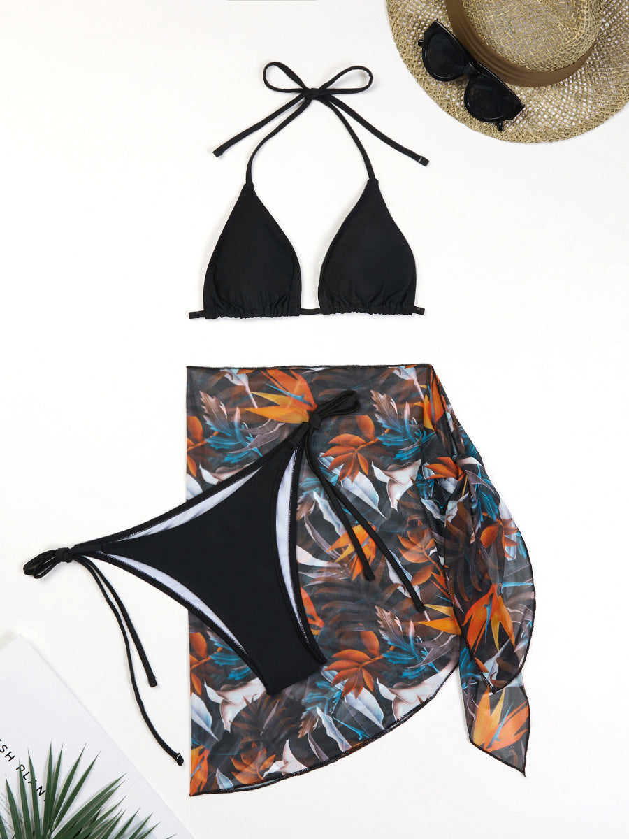 Modischer Damen-Bikini mit Blumenmuster und verstellbaren Bändern