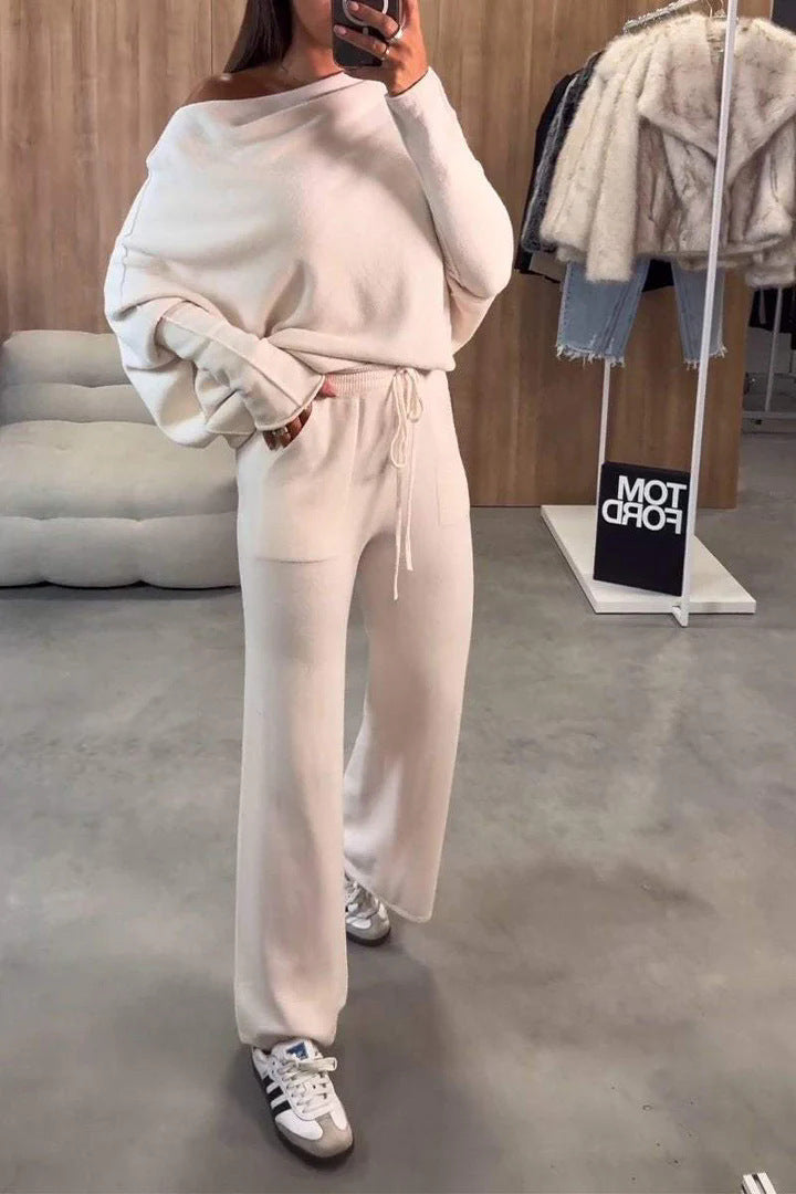 Damen Bequemes und elegantes Loungewear-Set mit weitem Schnitt ModeGeist
