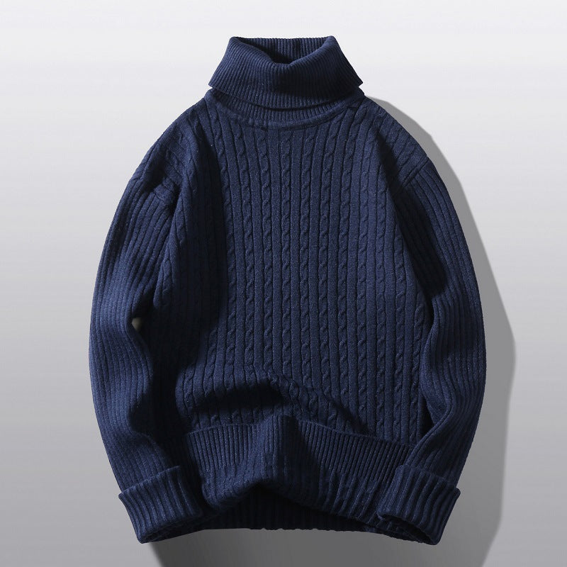Damen Strickpullover mit hohem Kragen und Rippenmuster ModeGeist