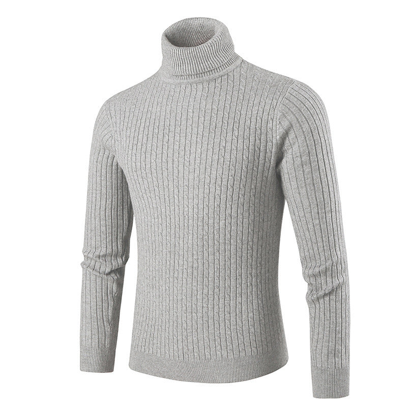 Herren modischer Rollkragenpullover aus strukturiertem Strick ModeGeist