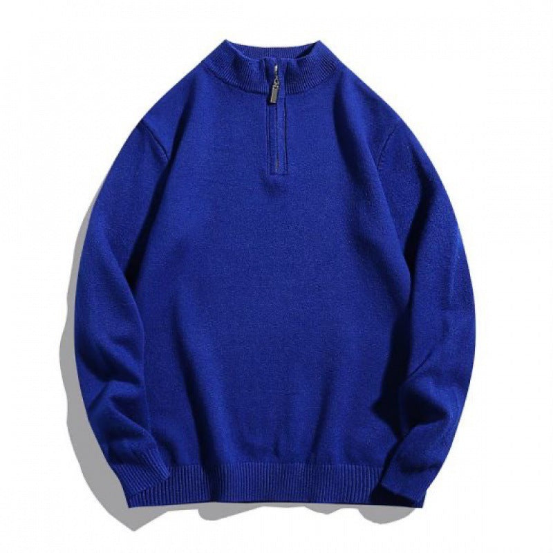 Herren gemütlicher Rollkragenpullover mit Reißverschluss ModeGeist