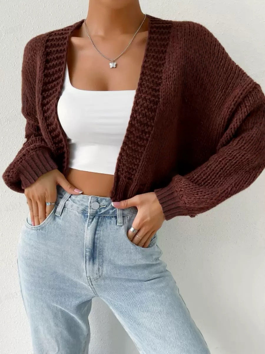 Damen Strukturierter Strick-Cardigan mit lässigem Schnitt ModeGeist