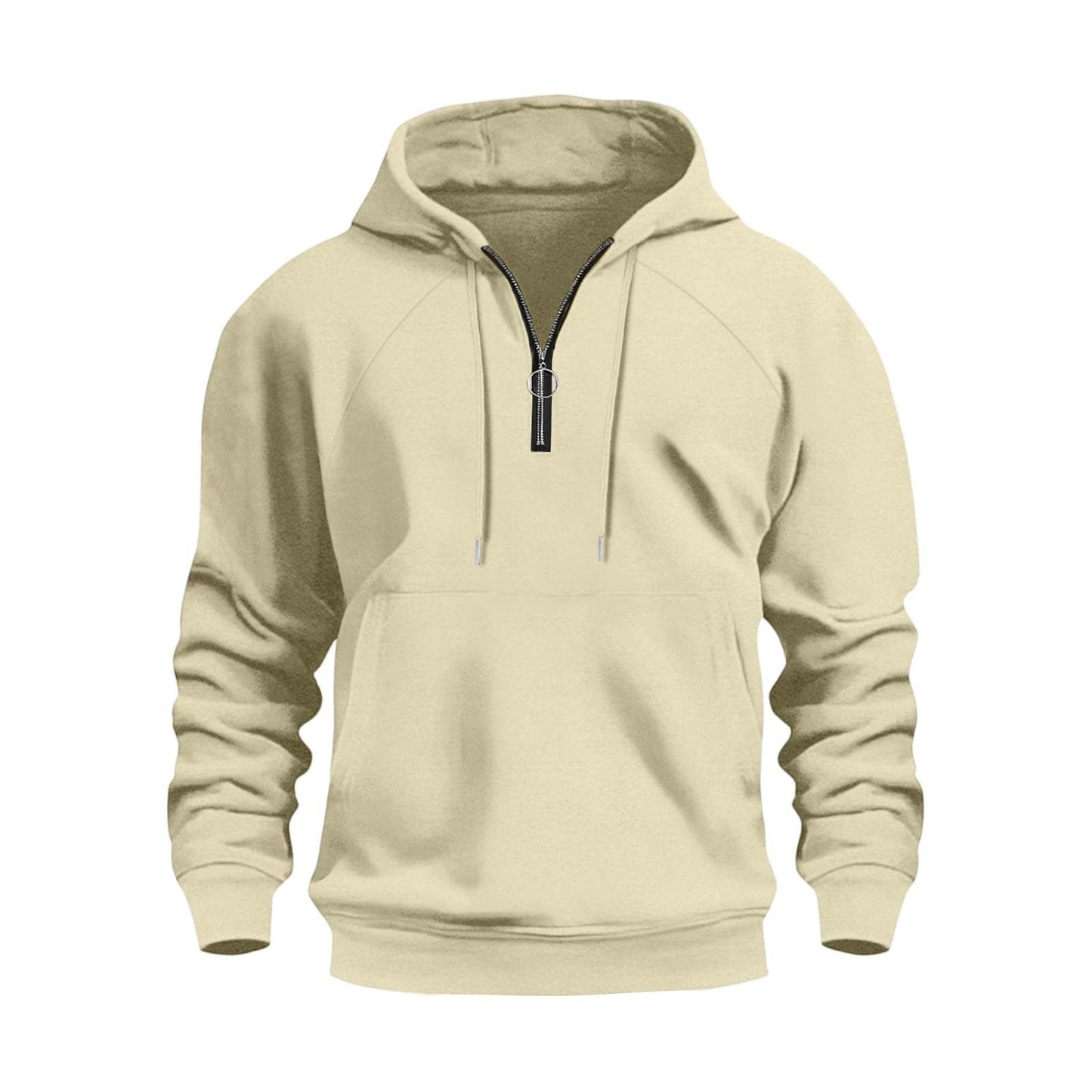Herren funktionale Kapuzenpullover mit halbem Reißverschluss ModeGeist