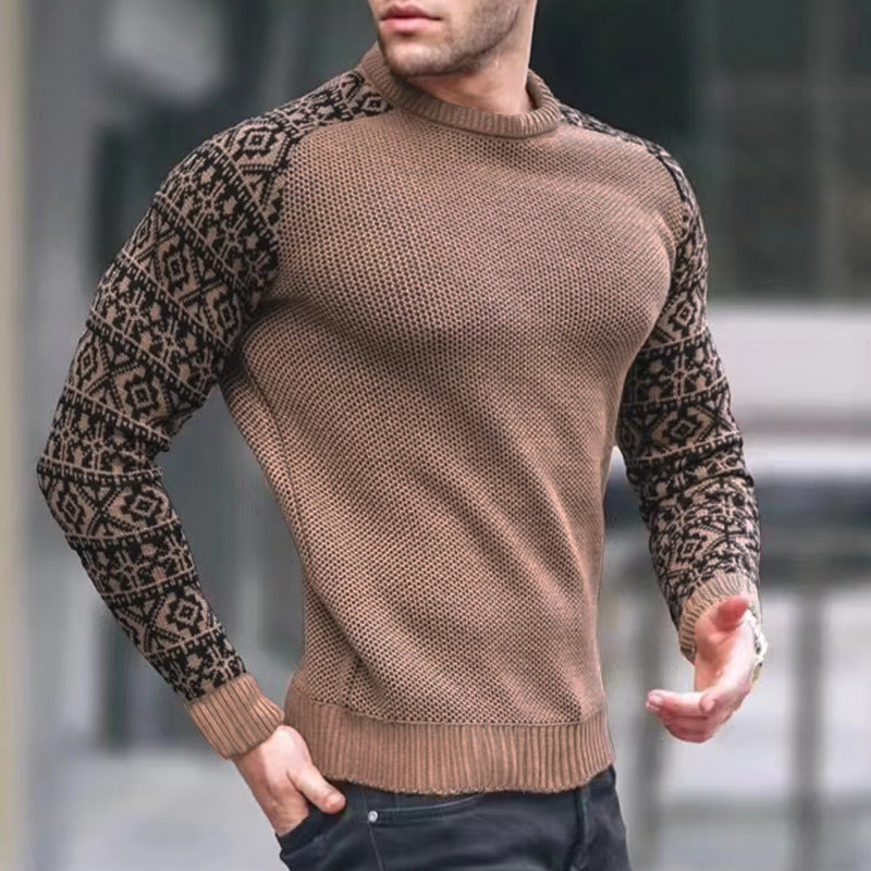 Herren Strickpullover mit grafischem Muster ModeGeist
