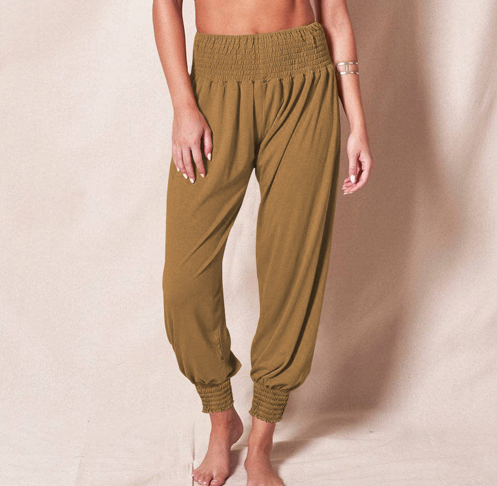 Damen Bequeme Freizeithose mit elastischem Bund und schmalen Bündchen ModeGeist