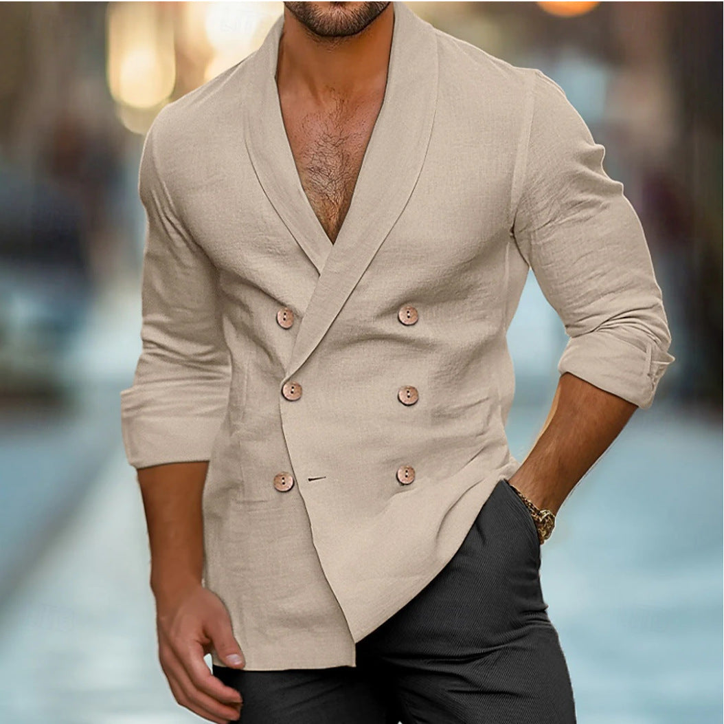Herren stilvolle und elegante Leinenjacke ModeGeist