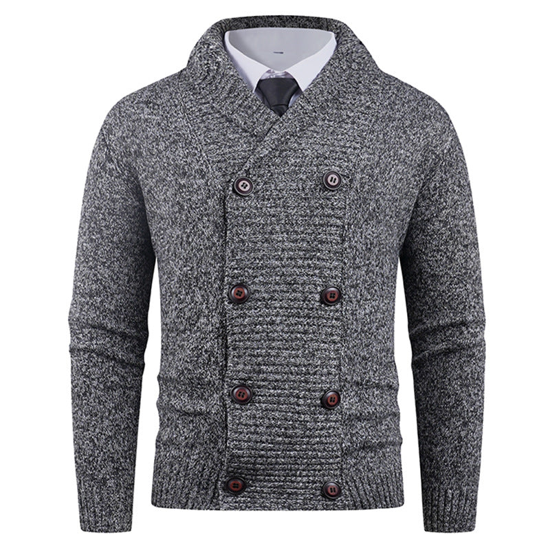 Herren Strickjacke mit modernem Schalkragen und praktischen Knopfdetails ModeGeist