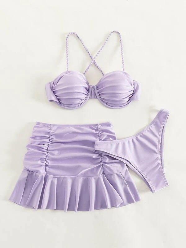 Elegantes, raffiniertes Bikini-Oberteil und Rock-Set von MODEGEIST für Damen