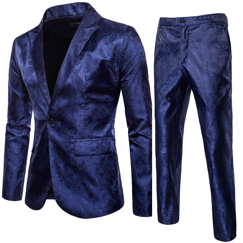 Herren elegantes Anzug-Set mit feinem Paisleymuster ModeGeist