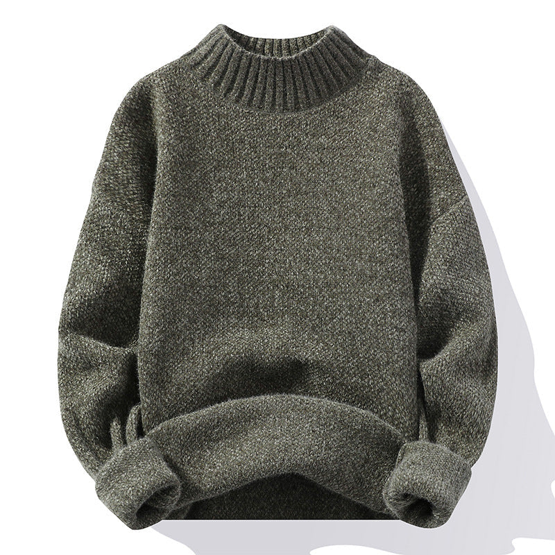 Damen Hochwertiger Rippstrickpullover mit hohem Kragen und lässigem Schnitt ModeGeist