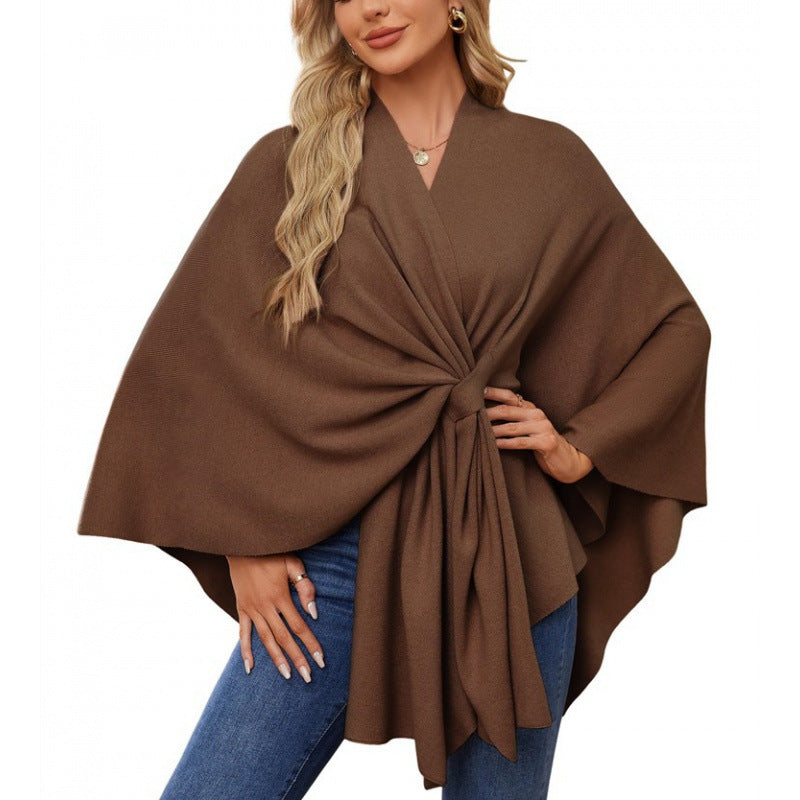 Damen modischer Wickelmantel mit trendigem Design ModeGeist