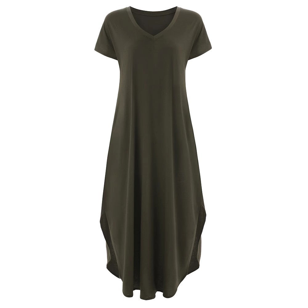 Elegantes Maxikleid für Damen mit fließendem Schnitt und offenem Rücken von MODEGEIST