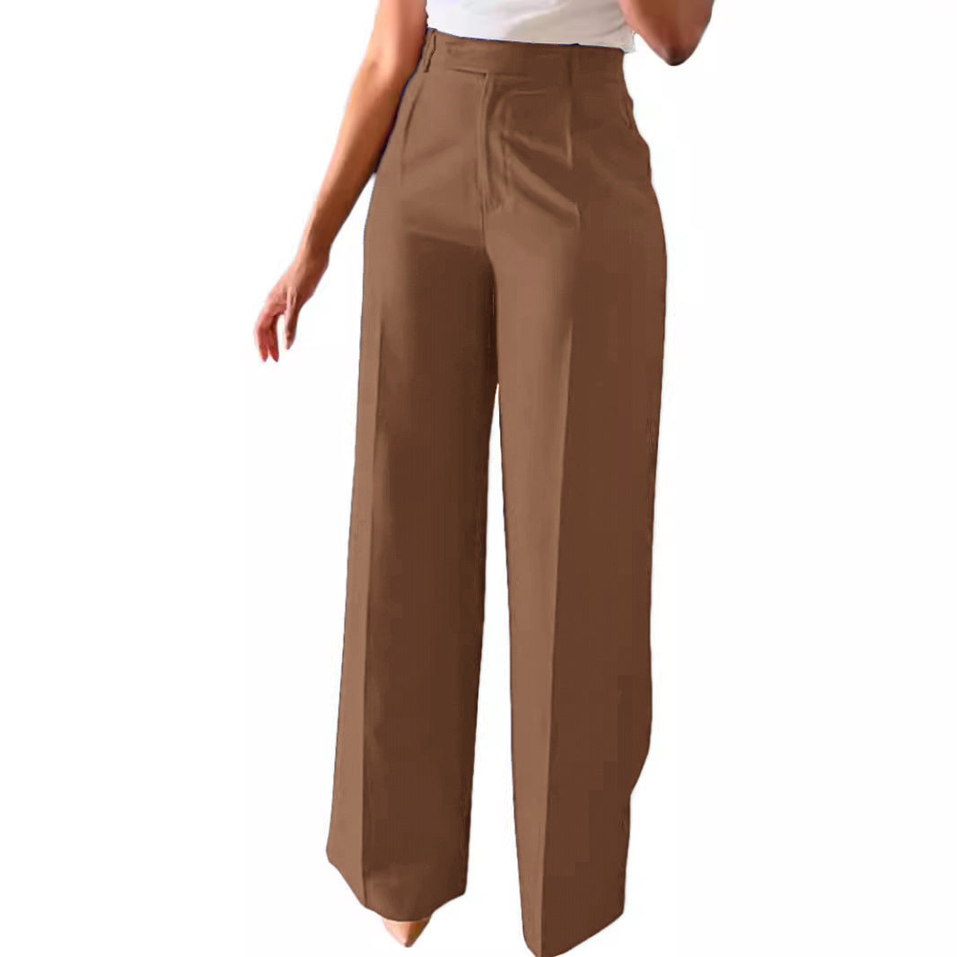 Elegante, stylische Damen Bundfaltenhose mit hoher Taille von MODEGEIST