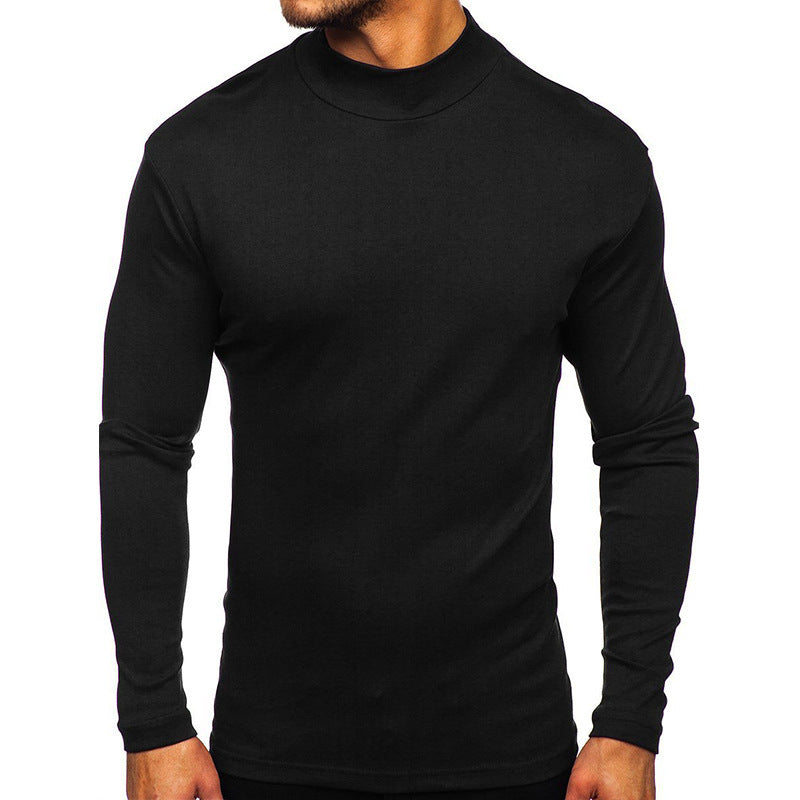 Herren Langarmshirt mit Stehkragen aus hochwertigem Material ModeGeist