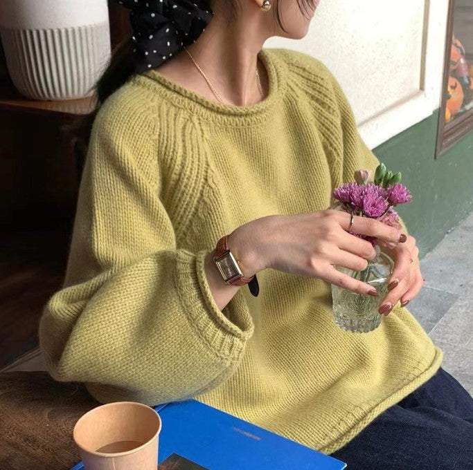 Damen Strickpullover mit lässiger Silhouette undmodernen Details ModeGeist