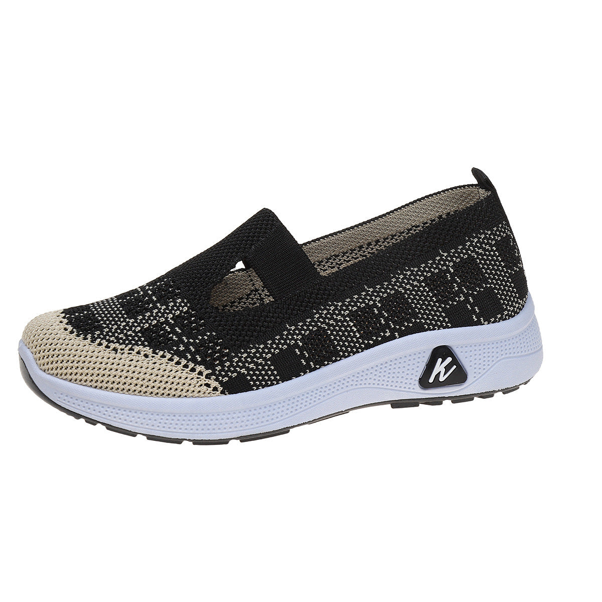 Modischer Damen-Sneaker mit Slip-On-Funktion und elastischem Obermaterial