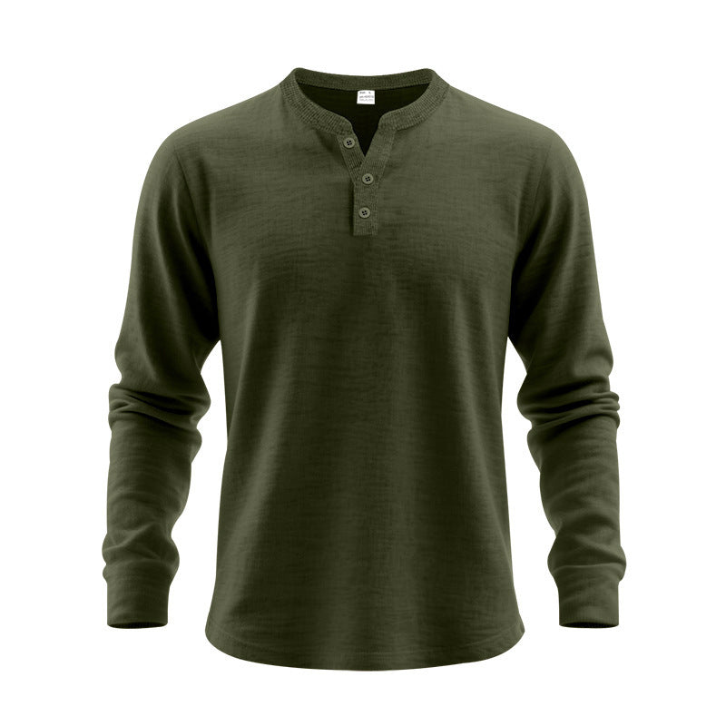 Herren Langarmshirt mit Knopfleiste ModeGeist