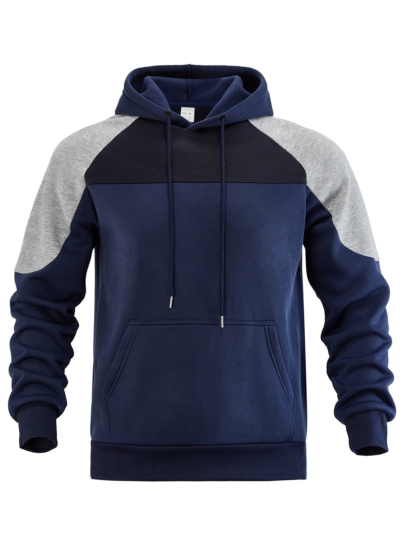 Herren sportlicher Kapuzenpullover mit strukturiertem Design und Kontrastärmeln ModeGeist