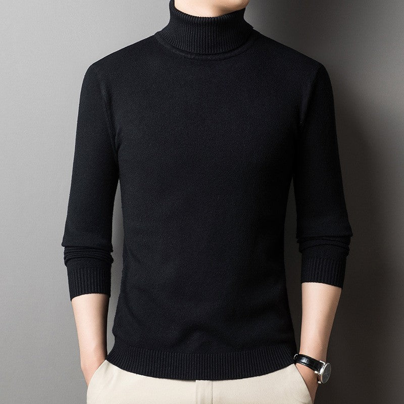 Herren figurbetonter Pullover mit Rollkragen ModeGeist
