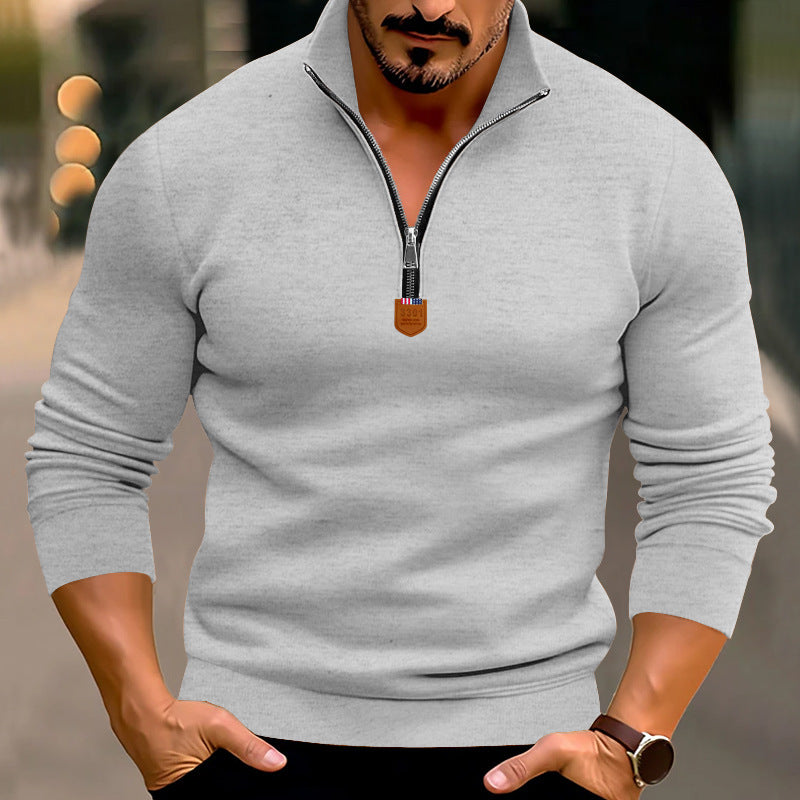 Herren Sweatshirt mit modernem Reißverschluss ModeGeist