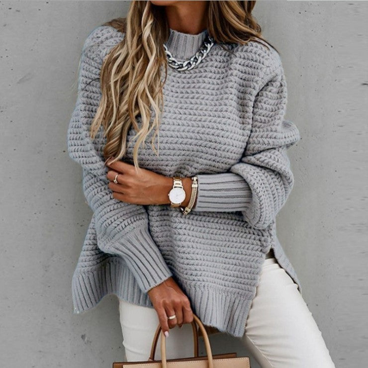 Damen Kuscheliger Strickpullover mit modischem Strukturmuster ModeGeist