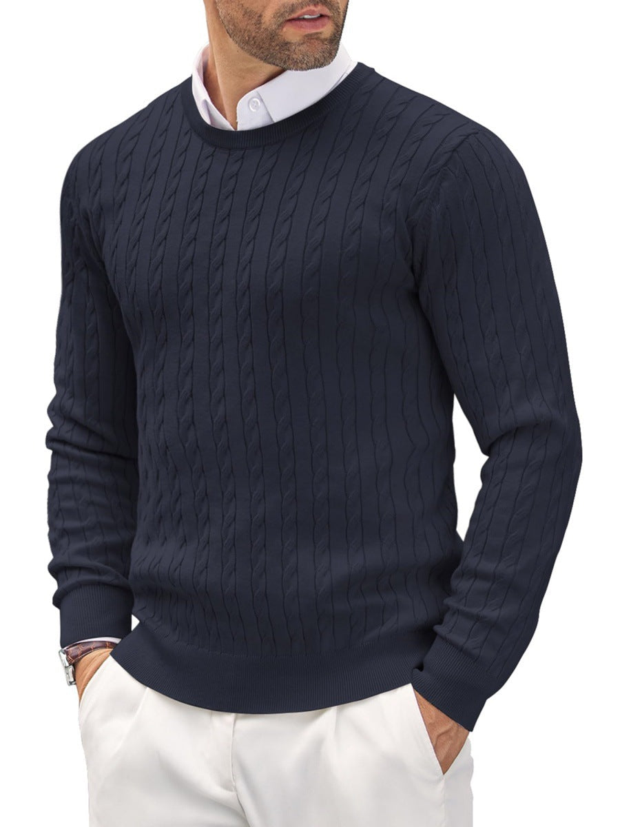 Herren Strickpullover mit Fischgratmuster ModeGeist
