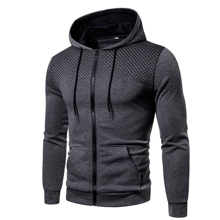 Herren modische Zip-Hoodie mit atmungsaktiven Einsätzen ModeGeist