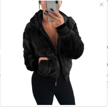 Damen Kunstfell Bomberjacke ModeGeist