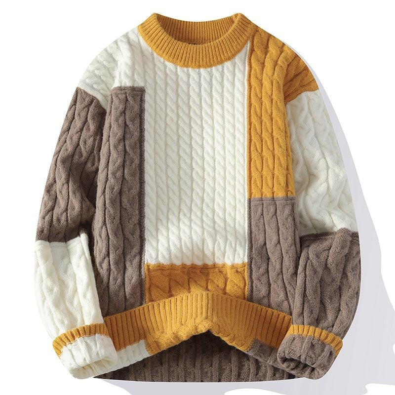 Herren modischer Pullover im Kabelstrickdesign ModeGeist