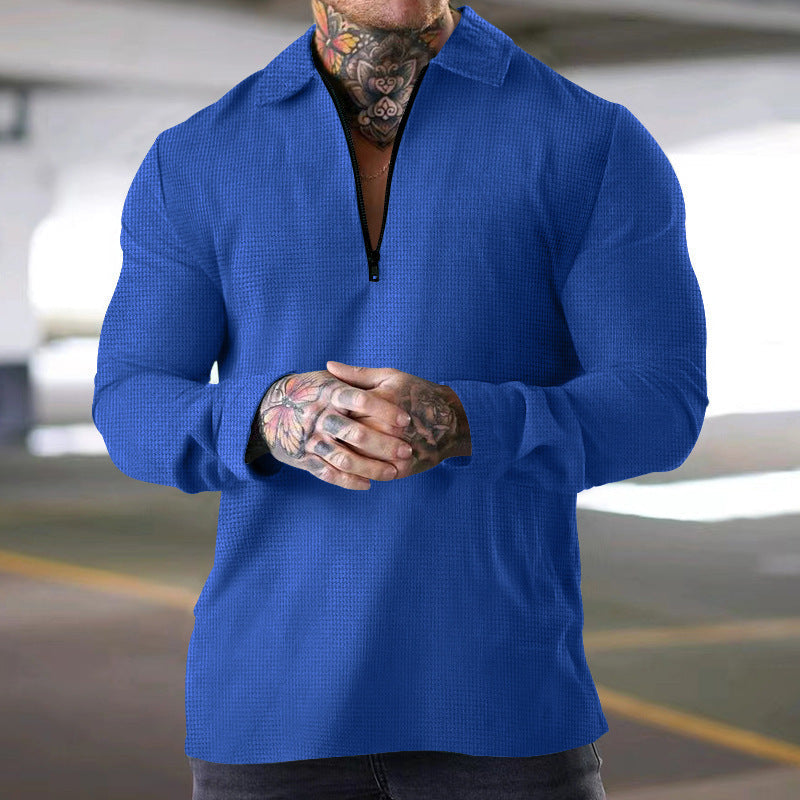 Herren Langarm Shirt mit modernem Reißverschluss ModeGeist