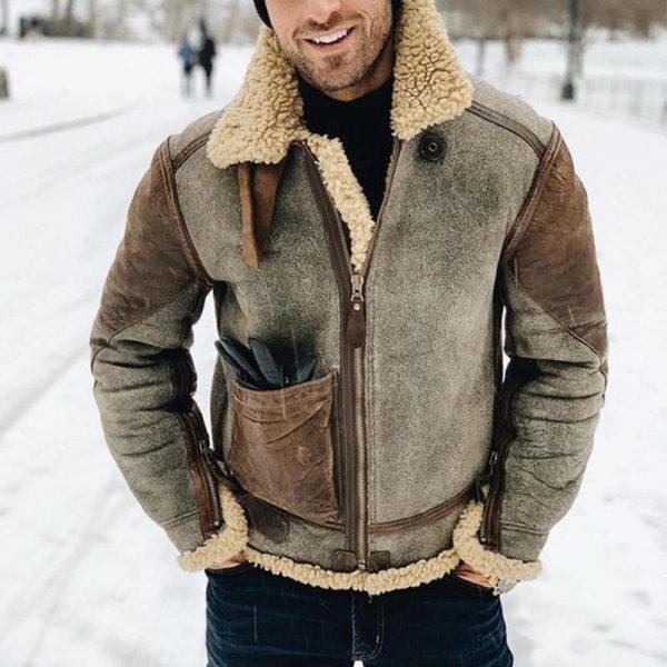 Leonard Lederjacke mit Lammfellfutter