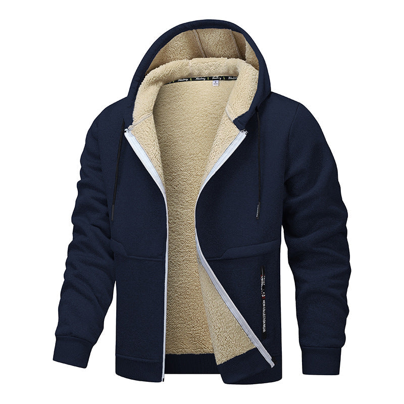 Herren warme Fleecejacke mit funktionalem Schnitt ModeGeist