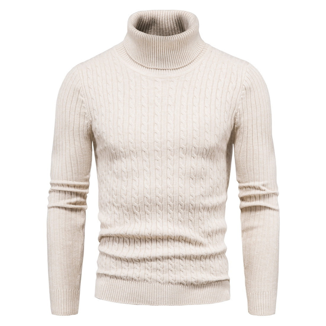 Herren komfortabler Rollkragenpullover ModeGeist