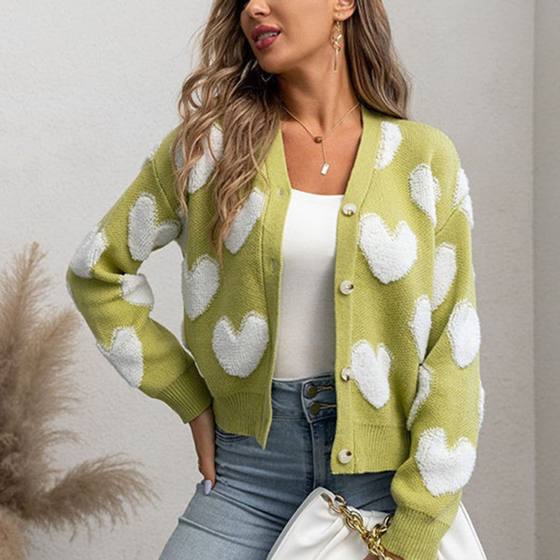 Damen Herz-Design cardigan ModeGeist