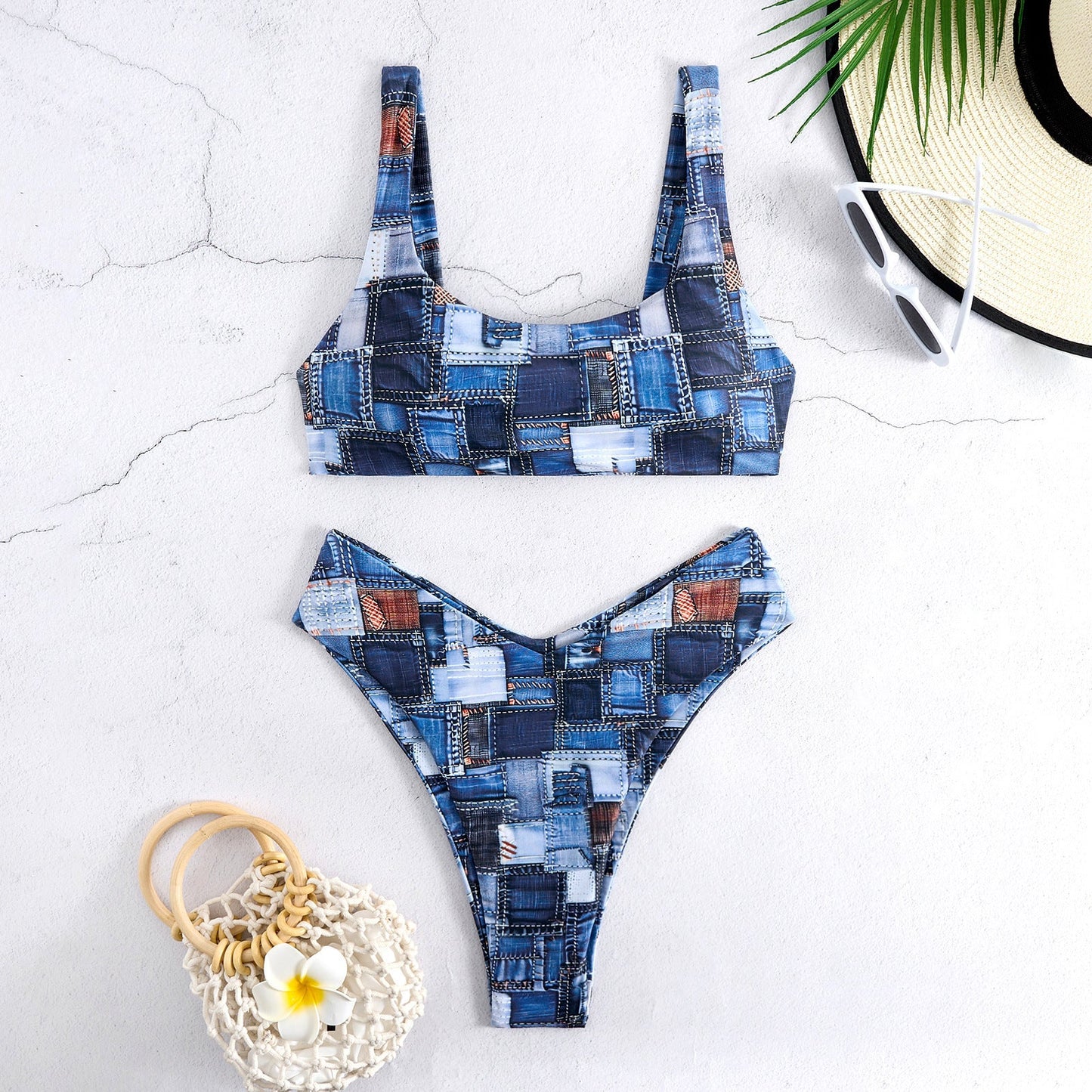 Modischer geometrischer Bikini, Damen Bademode von MODEGEIST