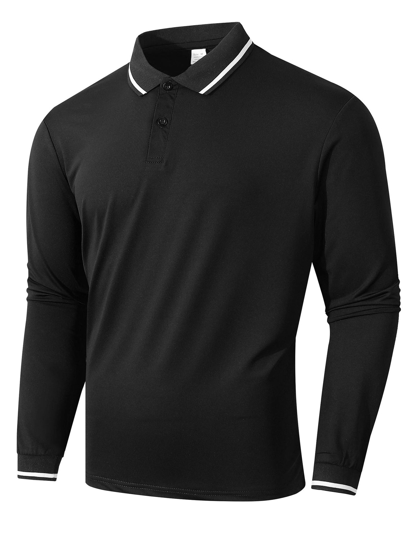 Herren Langarm Poloshirt mit sportlicher Rippstruktur ModeGeist