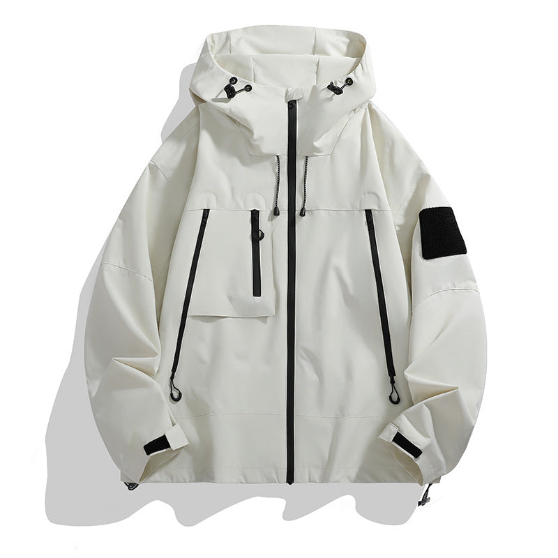 Herren funktionale Outdoor-Jacke mit verstellbarer Kapuze und mehreren Taschen ModeGeist