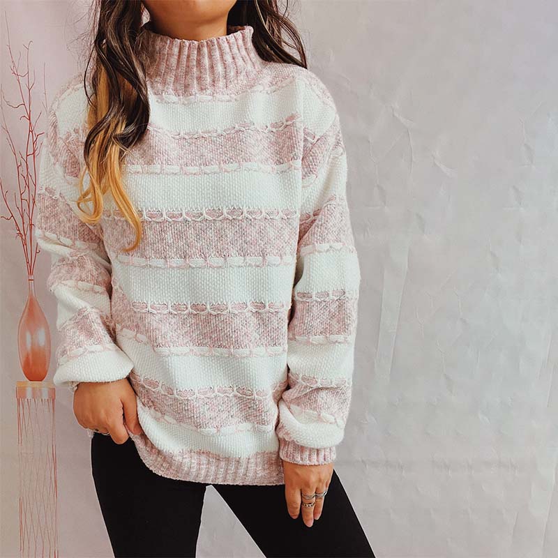 ModeGeist | Weiche Strickjacke mit Strukturierten Streifen Acryl Komfortabel und Warm