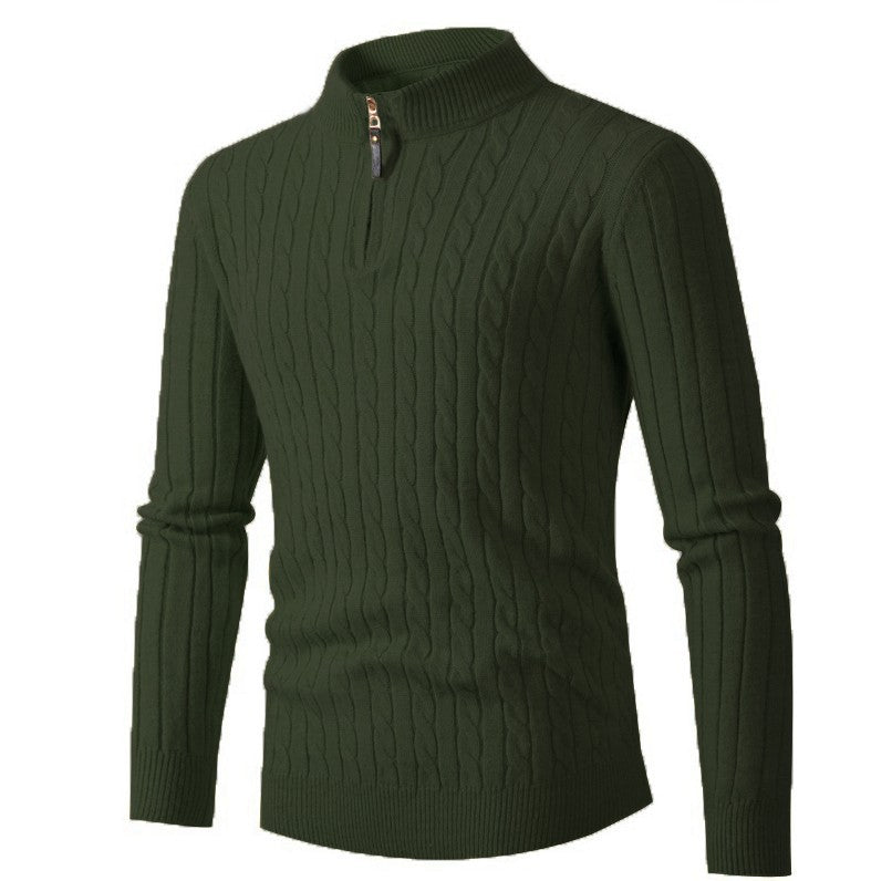 Herren eleganter Rollkragenpullover mit strukturiertem Zopfmuster ModeGeist