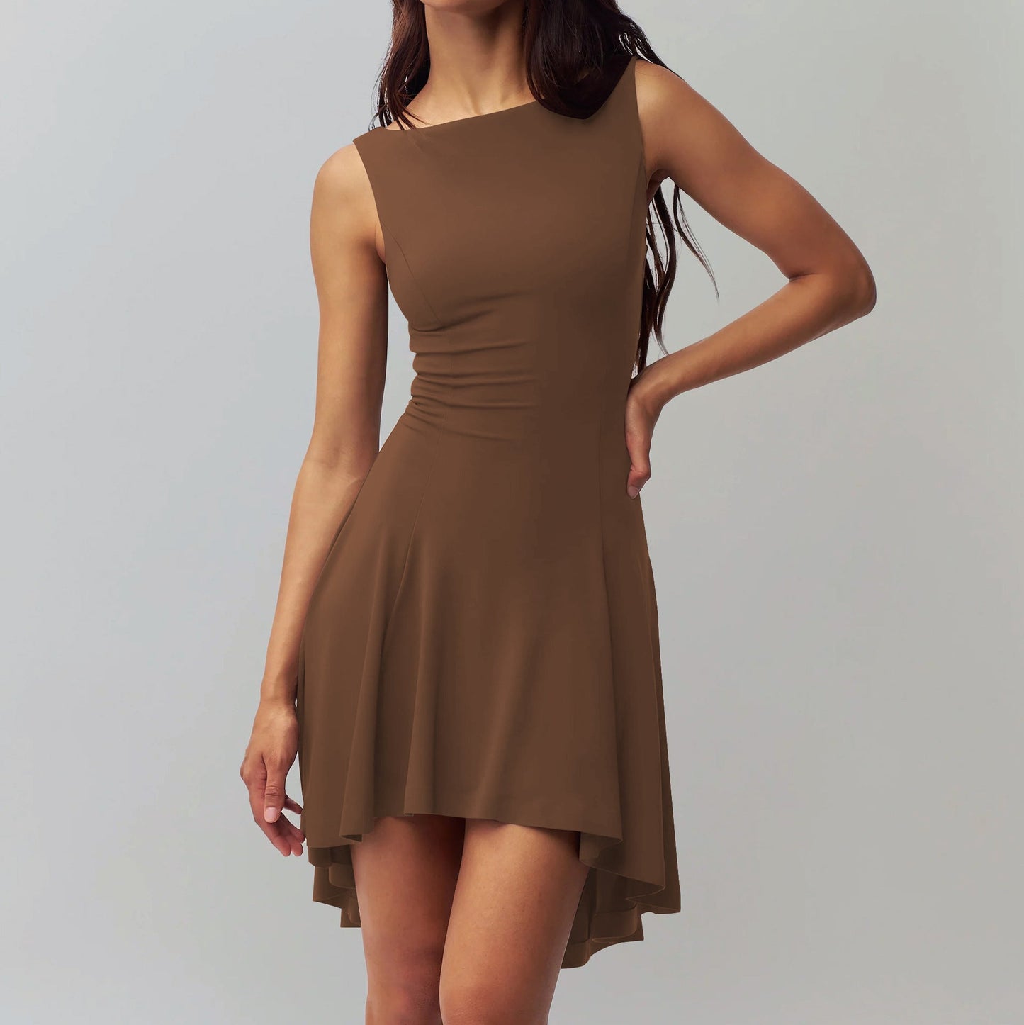 Damen ärmelloses asymmetrisches Kleid ModeGeist