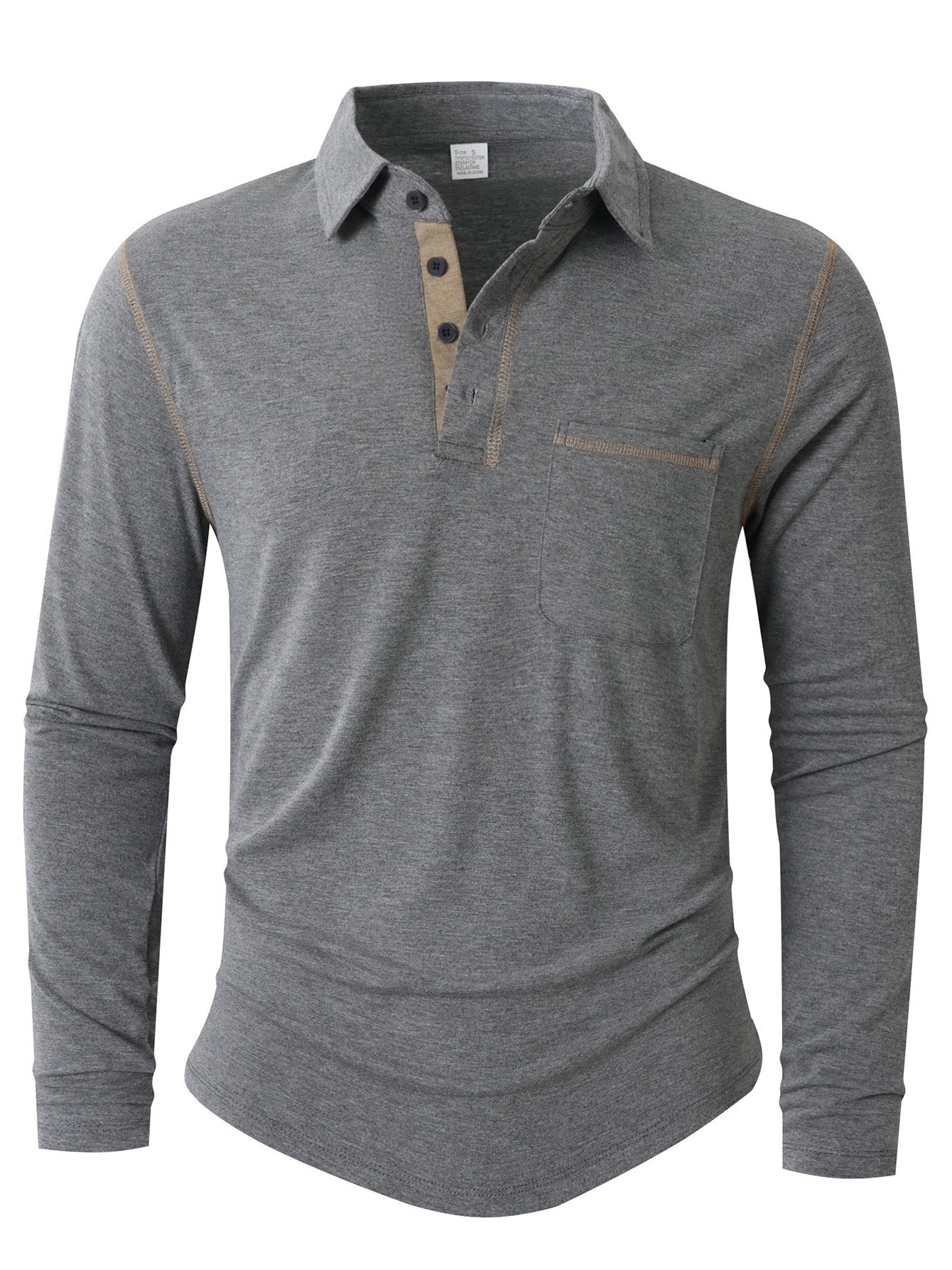 Herren Langarm Poloshirt ModeGeist