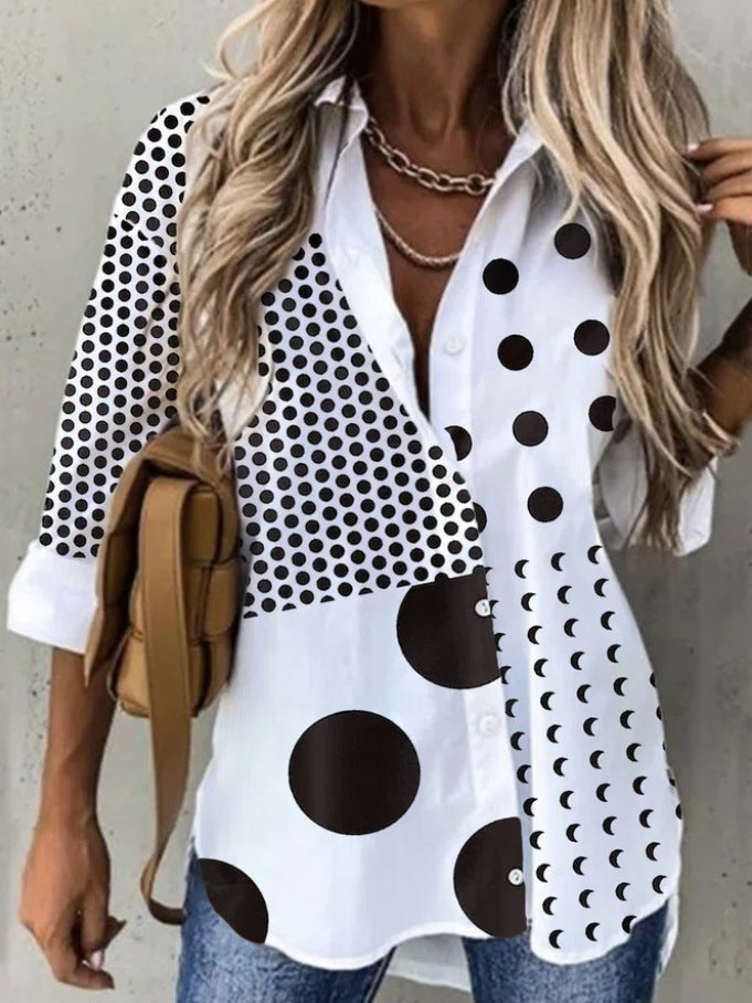 Elegante Bluse mit Blumenmuster und schickem Kragen von MODEGEIST